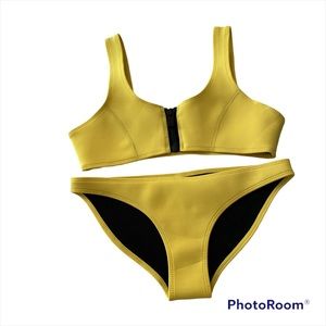 HOAKA - 100% neoprene yellow swimwear 2 pieces